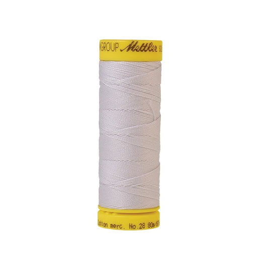 White thread with Mettler Cotton 28 branding.