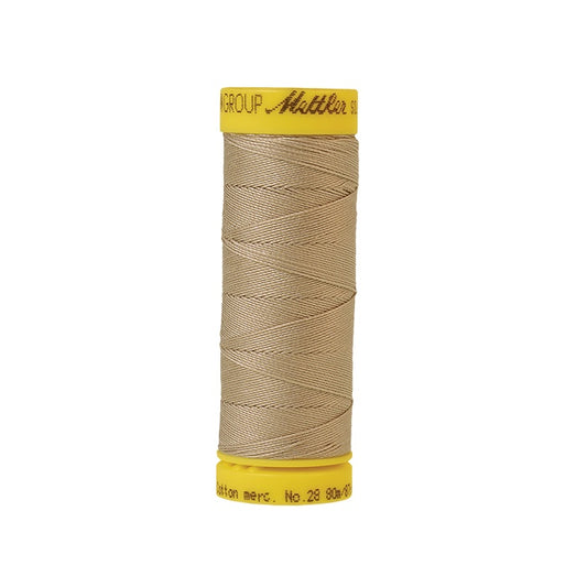 Dark beige thread with Mettler Cotton 28 branding.