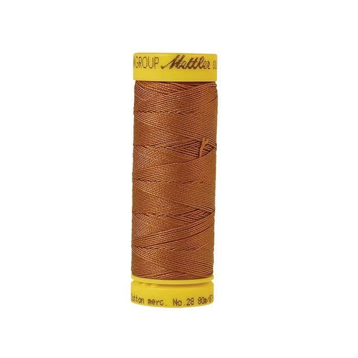 Bronze thread with Mettler Cotton 28 branding.