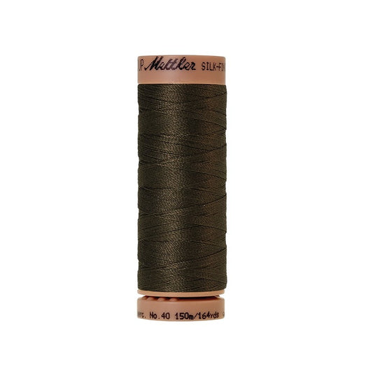 Olive green thread with Mettler Cotton 40 branding.