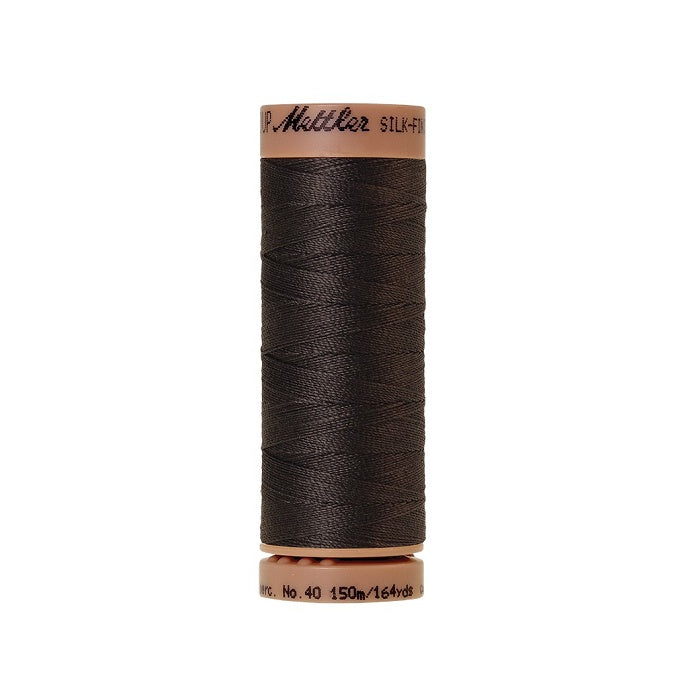 Dark charcoal brown thread with Mettler Cotton 40 branding.