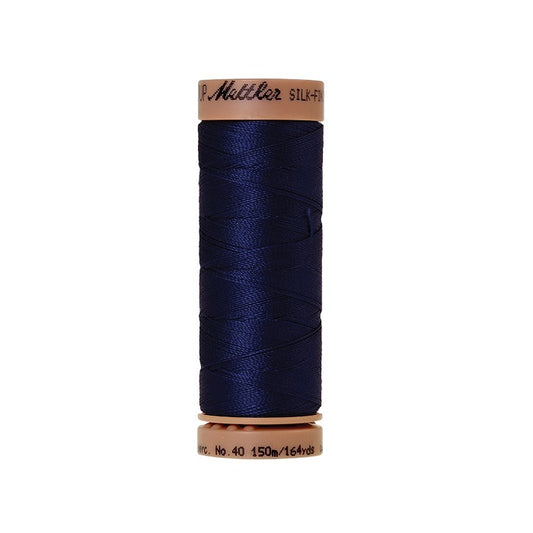 Dark blue thread with Mettler Cotton 40 branding.