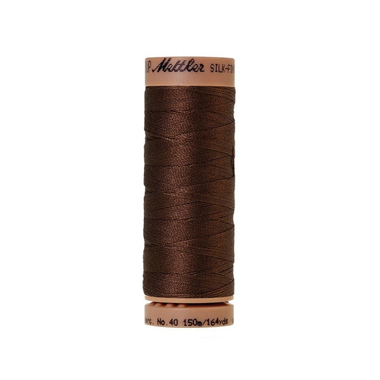 Dark brown thread with Mettler Cotton 40 branding.