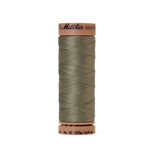 Sage green thread with Mettler Cotton 40 branding.