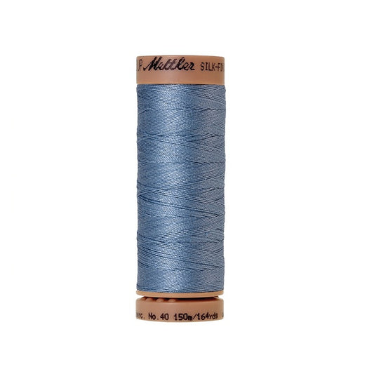 Light blue thread with Mettler Cotton 40 branding.