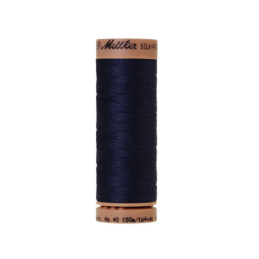 Navy thread with Mettler Cotton 40 branding.