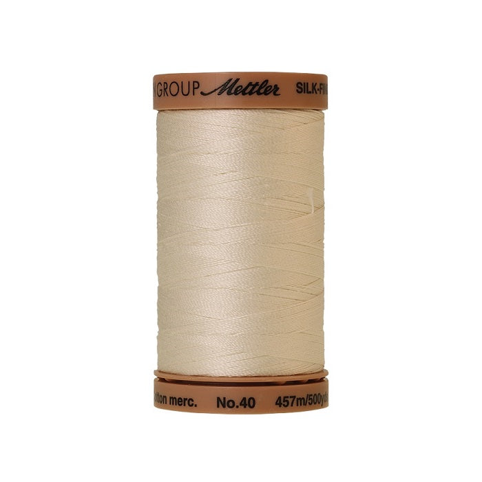 Light beige thread with Mettler Cotton 40 branding.