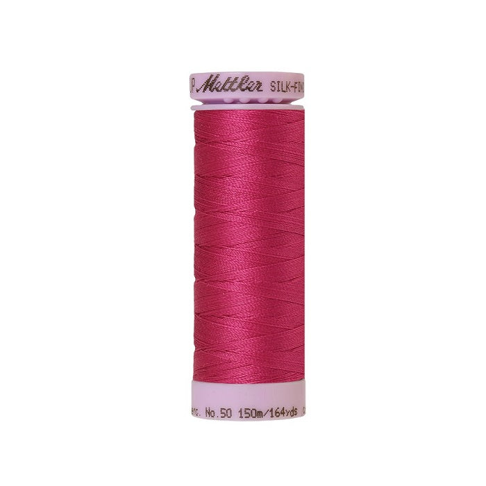 Dark pink thread with Mettler Cotton 50 branding.