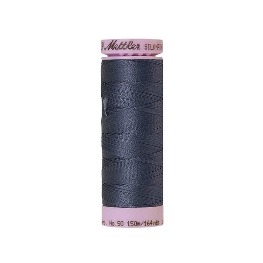Dark blue thread with Mettler Cotton 50 branding.