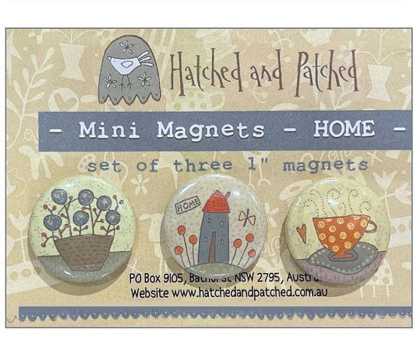 Packed mini magnets with Hatched and Patched branding.