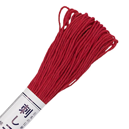 Red sashiko thread with Olympus branding.