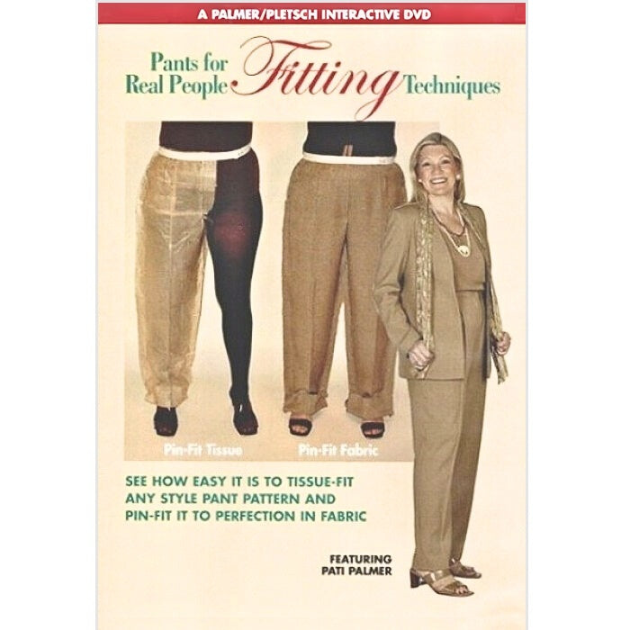 Pants fitting techniques DVD with Palmer Pletsch branding.