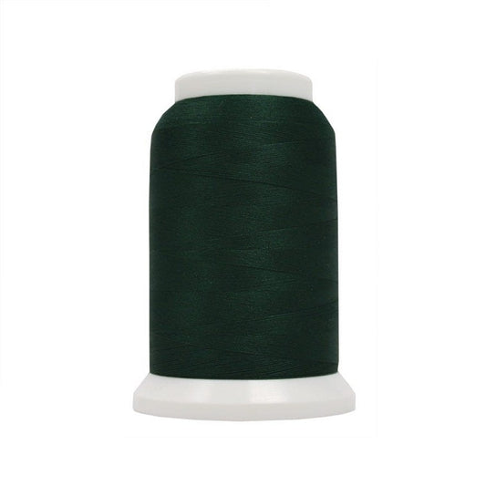 Spool of dark green woolly poly thread.