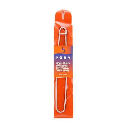 Packaged stitch holder with Pony branding.