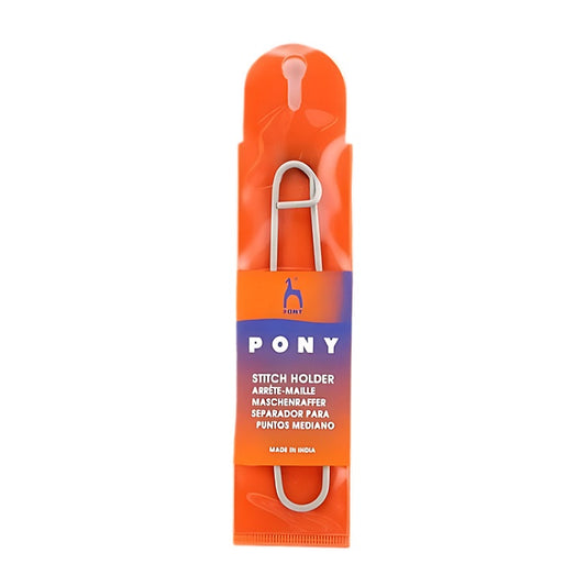Packaged medium stitch holder with Pony branding.