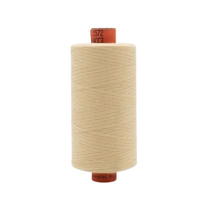 Spool of light taupe thread with Rasant branding.