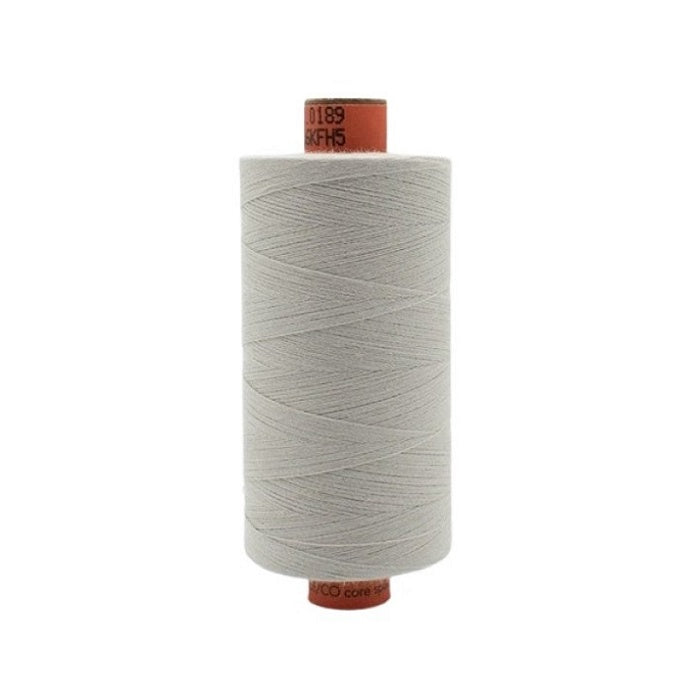 Spool of light grey thread with Rasant branding.