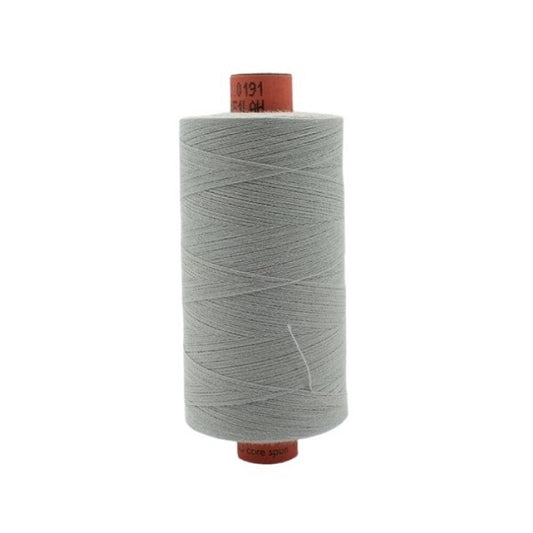 Spool of grey thread with Rasant branding.