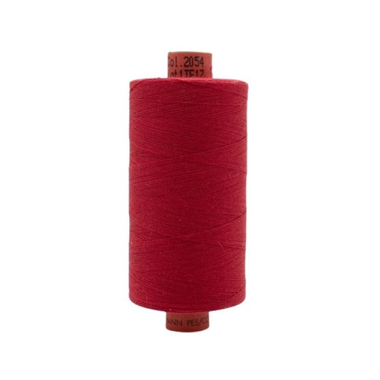 Spool of red thread with Rasant branding.