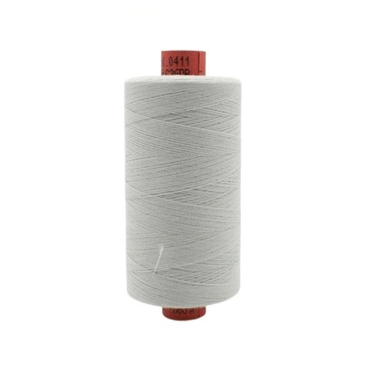 Spool of pale silver grey thread with Rasant branding.