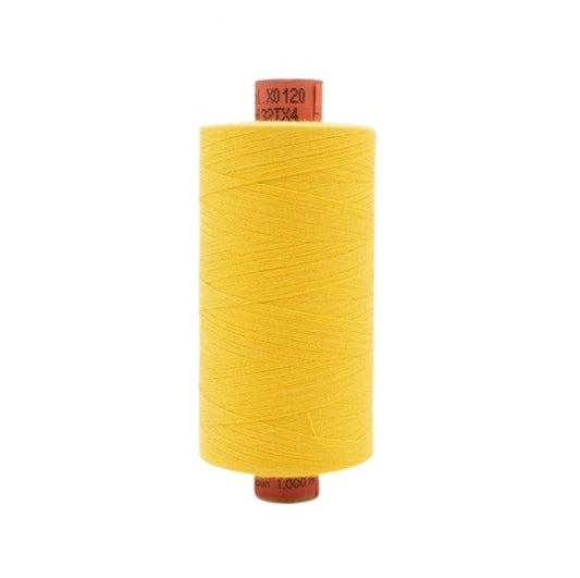 Spool of yellow thread with Rasant branding.