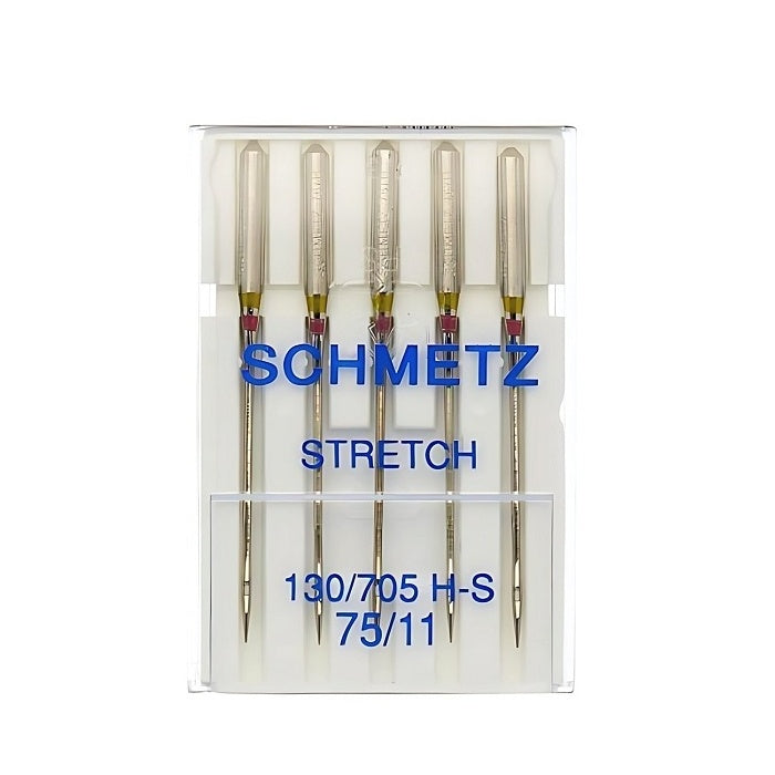 Pack of stretch needles with Schmetz branding.