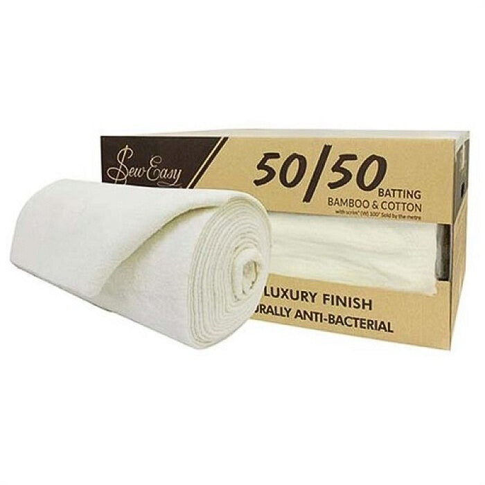 Boxed bamboo cotton batting with Sew Easy branding.