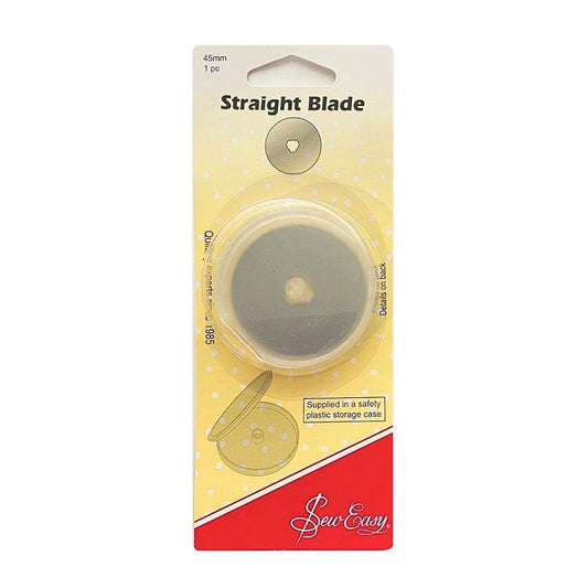 Rotary cutter blade in Sew Easy packaging.