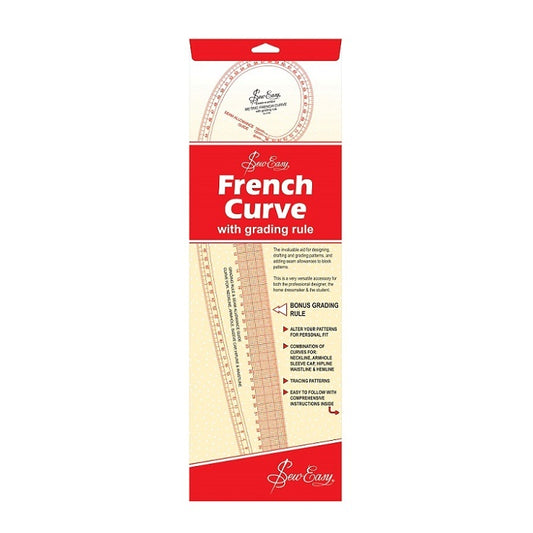 Packaged french curve with Sew Easy branding.