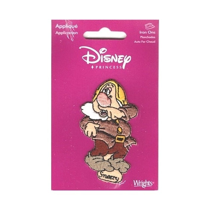 Sneezy applique with Wrights branding.