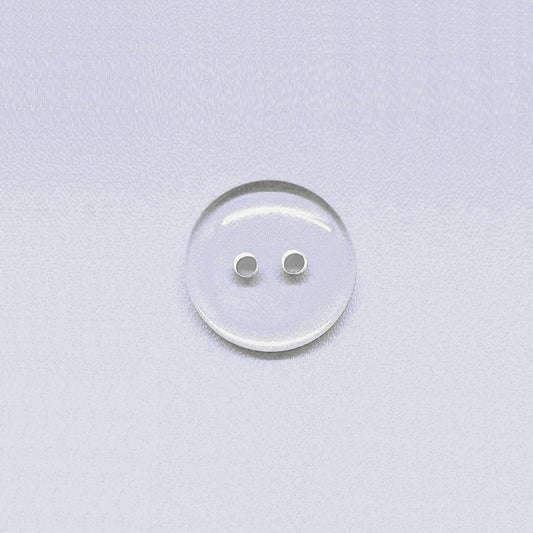 Clear two-hole button.