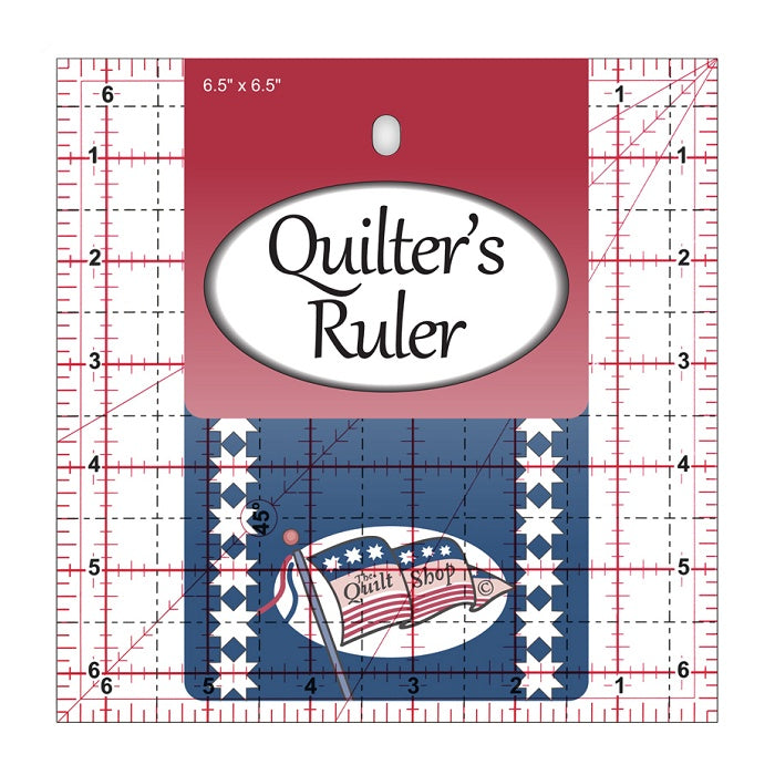 Square quilters ruler with Sullivans branding.