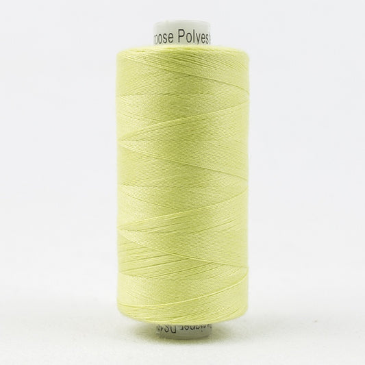 Spool of light mint green thread with Designer branding.