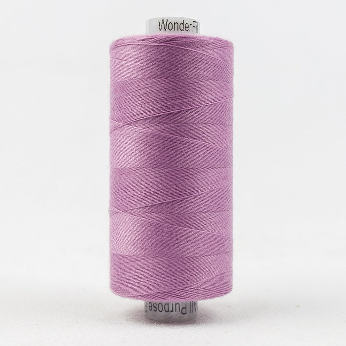 Spool of light purple thread with Designer branding.
