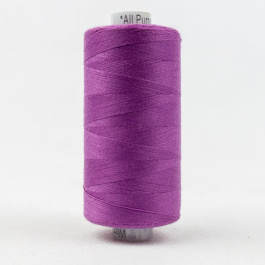 Spool of purple thread with Designer branding.
