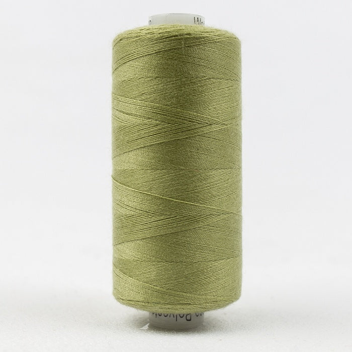 Spool of pale green thread with Designer branding.