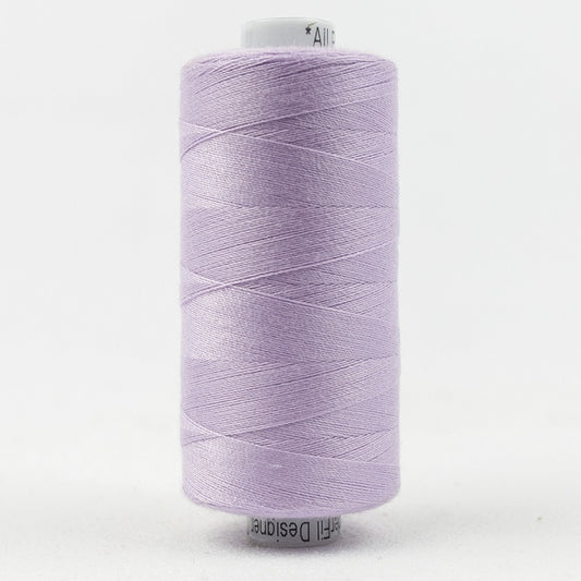 Spool of lilac purple thread with Designer branding.