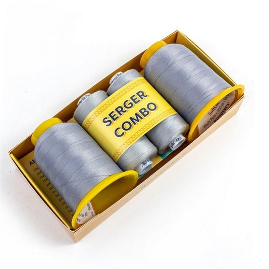 Grey overlocker thread combo pack.