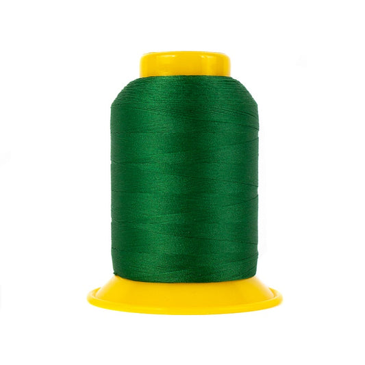 Green wooly poly thread cone.
