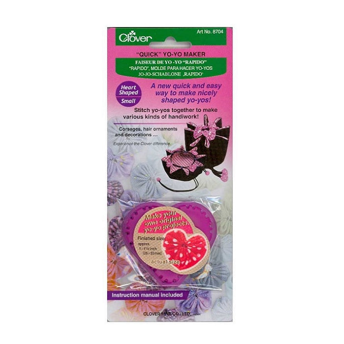 Small heart-shaped yo-yo maker in Clover packaging.