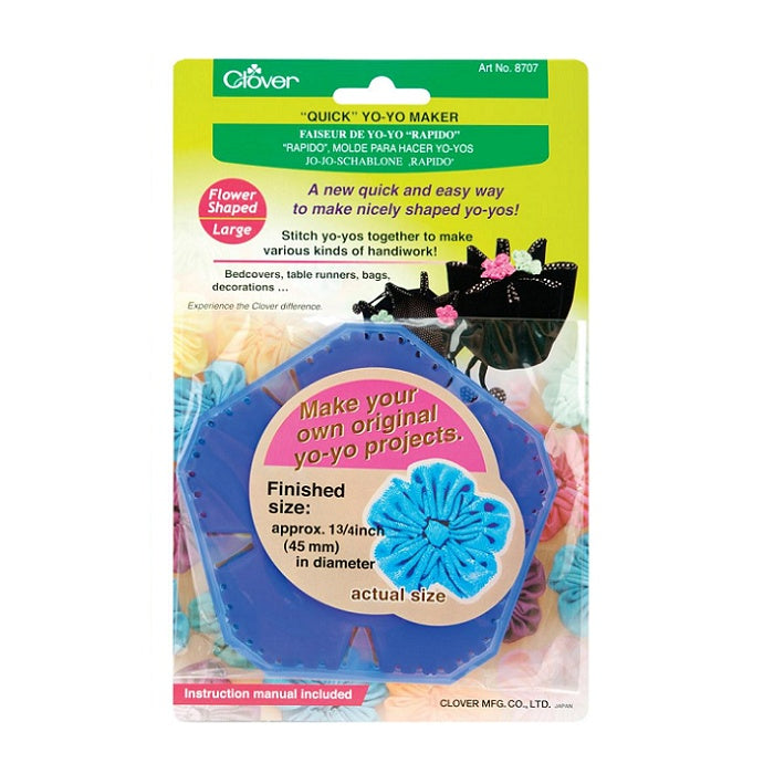 Large flower-shaped yo-yo maker in Clover packaging.